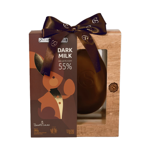 Ovo de Páscoa Bendito Cacao Dark Milk 55% Cacau 280g