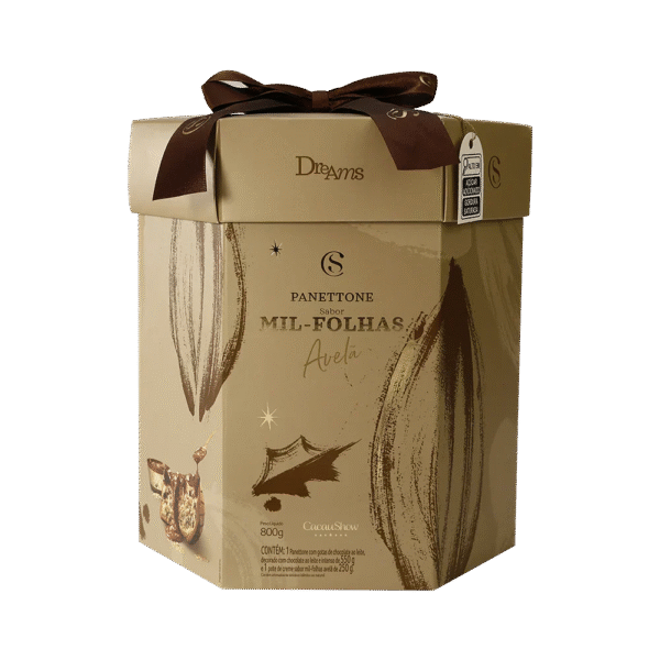 Panetone Fondue Mil-Folhas Avelã 800g