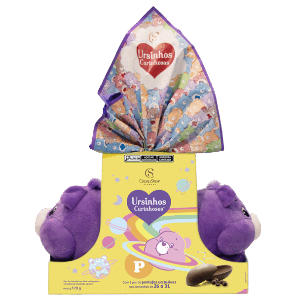 Ovo de Páscoa ao Leite Pantufa Ursinhos Carinhosos Ursinha Carinhosa P 170g